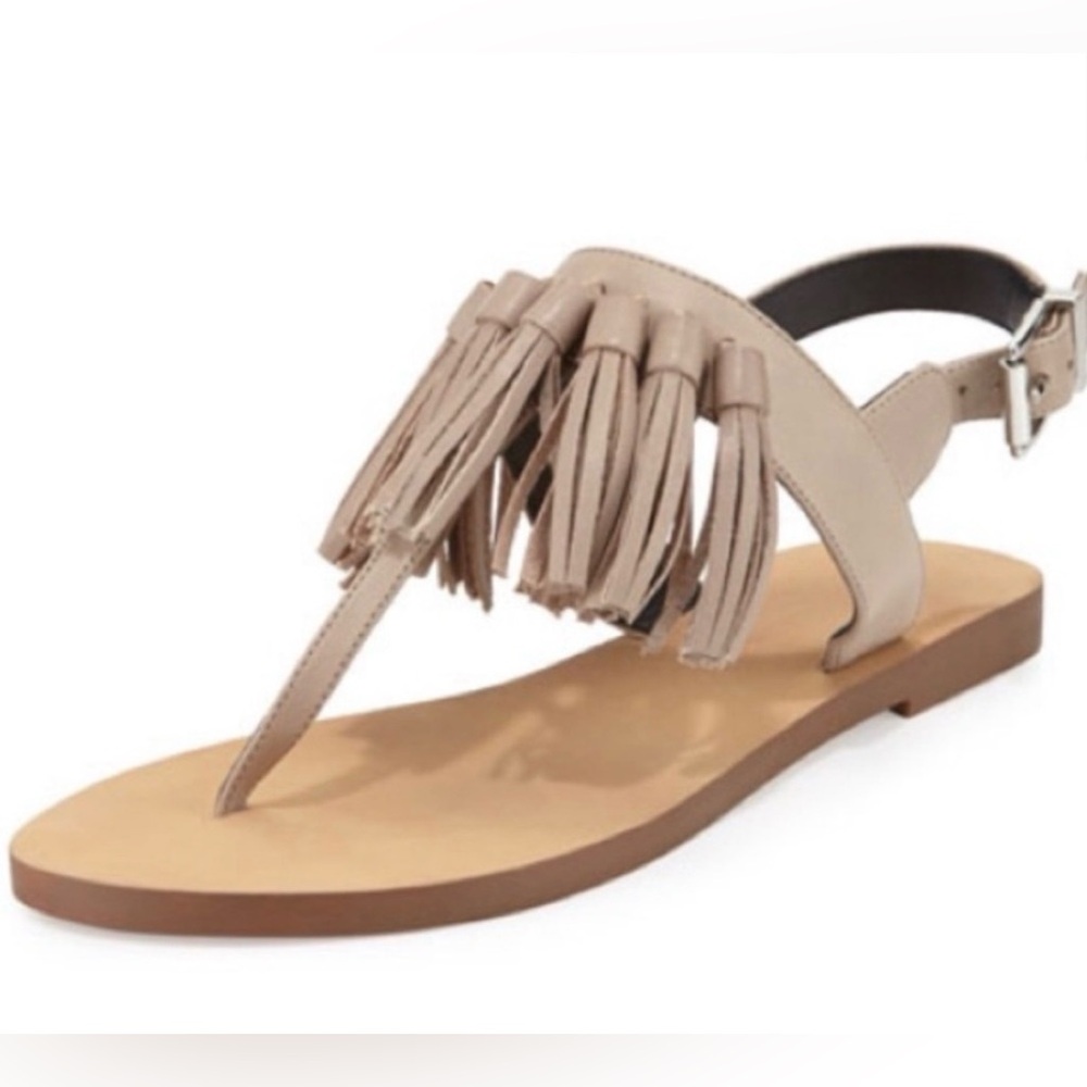 Rebecca Minkoff Tan Fringe Sandals